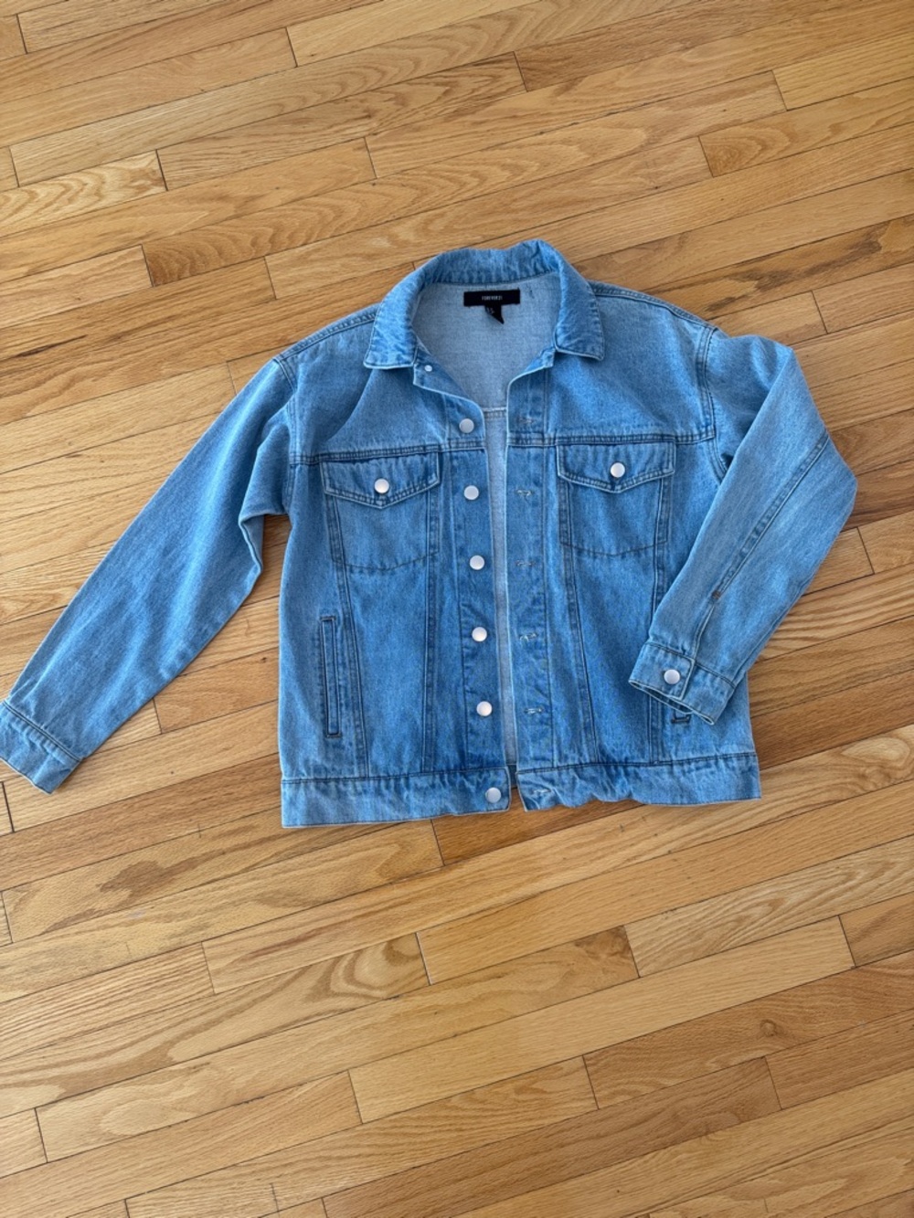 Forever 21 Light Blue Denim Jacket – Size Small *please read below*